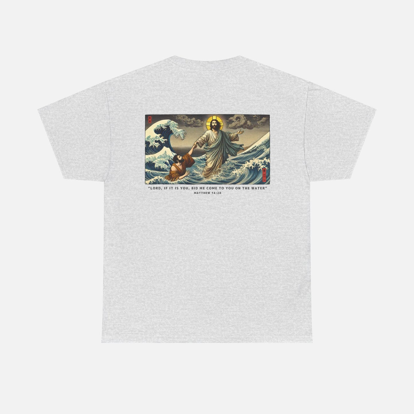 Jesus Walks On Water Heavy Cotton Tee - Adult