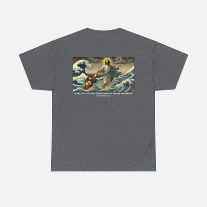 Jesus Walks On Water Heavy Cotton Tee - Adult